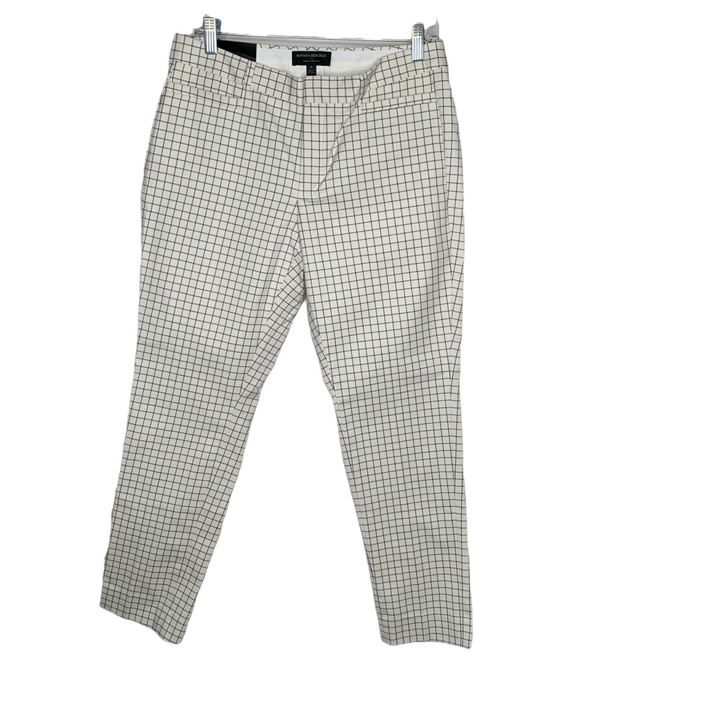 New Banana Republic Womens Sloan fit Check Pants 8 slim ankle BNWT Curvy Fit